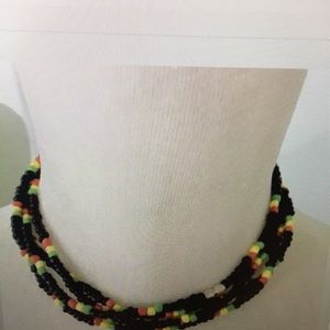 3 beaded strand necklace